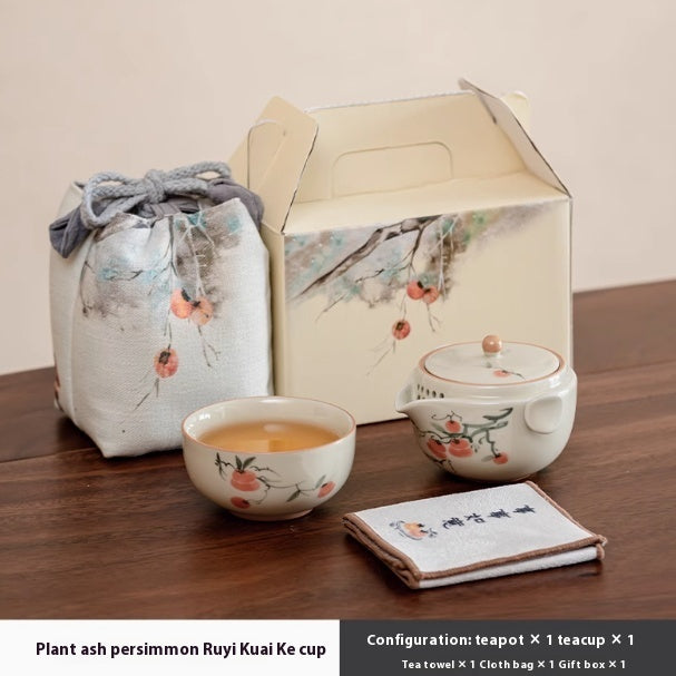 One Pot And Two Cups Outdoor Tea Brewing Travel Portable Kung Fu Tea Set