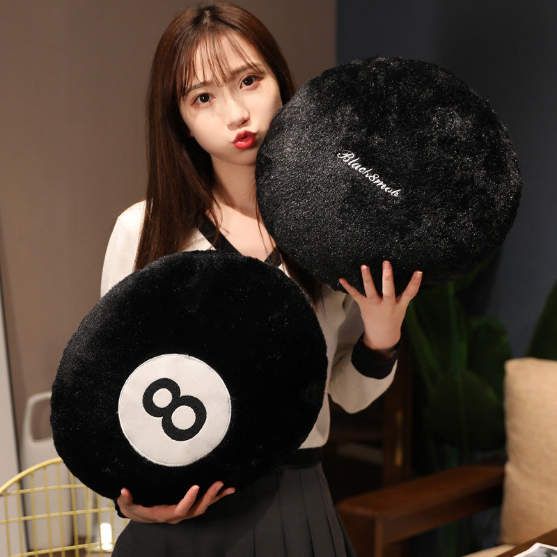 Sofa Cushion Decorative Ornaments Black 8 Doll Lumbar Support Pillow