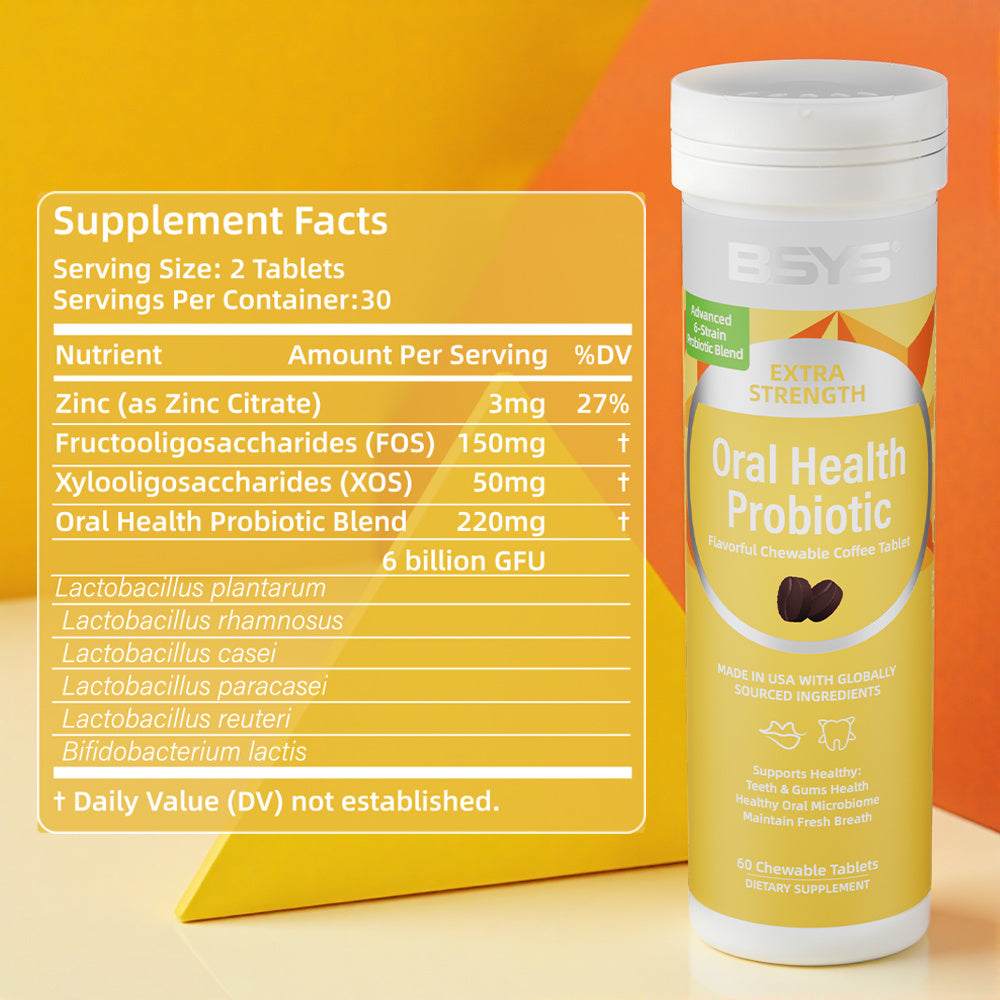 BSYS Coffee Lovers Meet Your New Obsession Oral Probiotic Chews That TASTE LIKE COFFEE  High-quality Supplements For Your Mouth No Gross Aftertaste, Just That Rich, Roasty Vibe. Game Changer