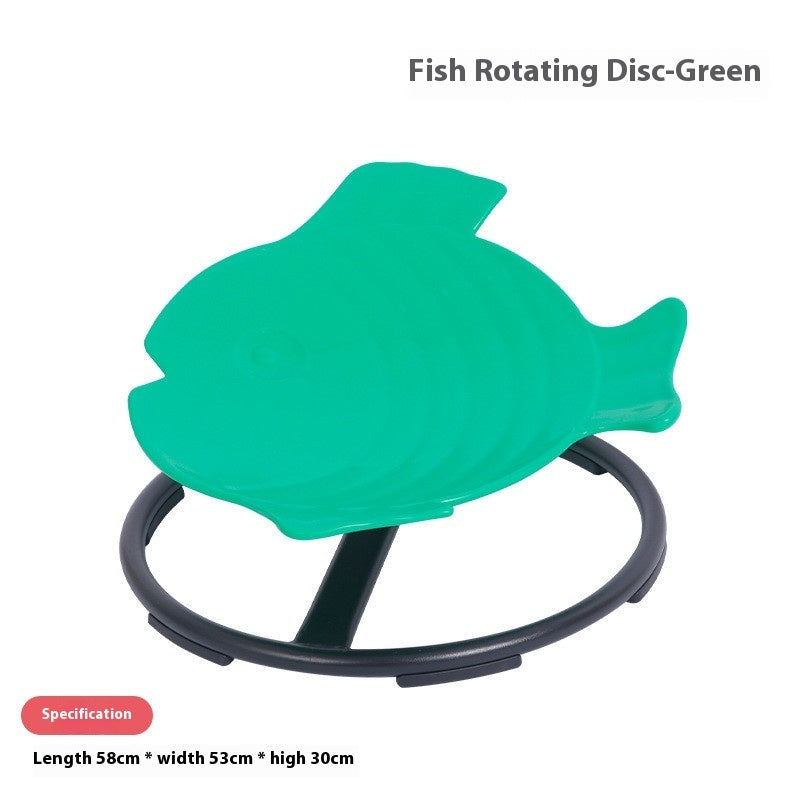 Children's Balance Swivel Chair Vestibule Rehabilitation Sensory Training Toy Fish-shaped Swivel Chair