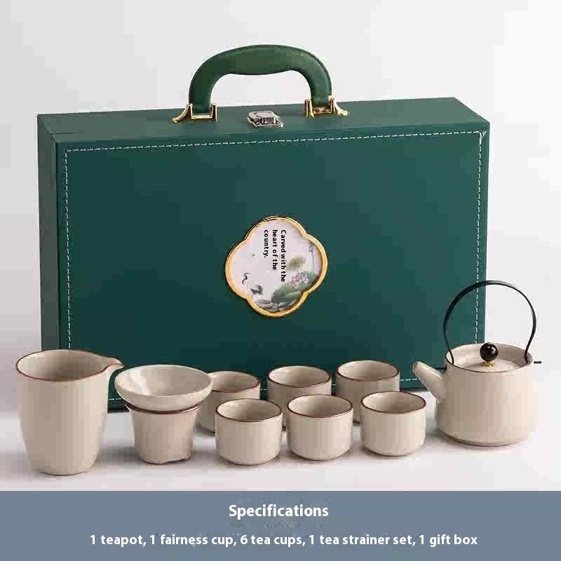 Beige Ru Ware Xi Shi Pot Kung Fu Tea Set