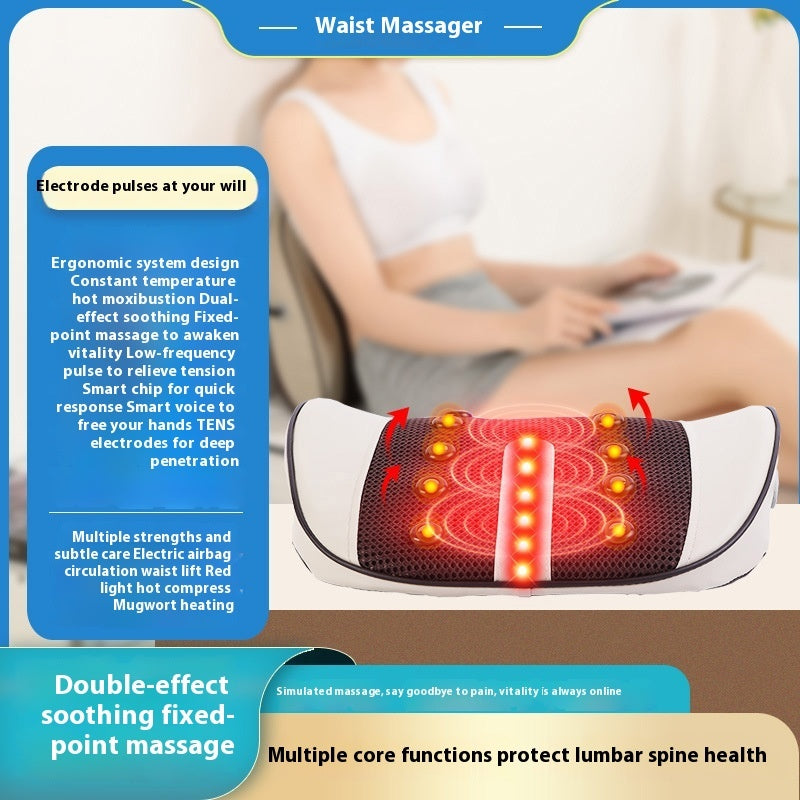 Lumbar Spine Massage Instrument Stretch Support Lumbar Support Back Vibration Multifunctional