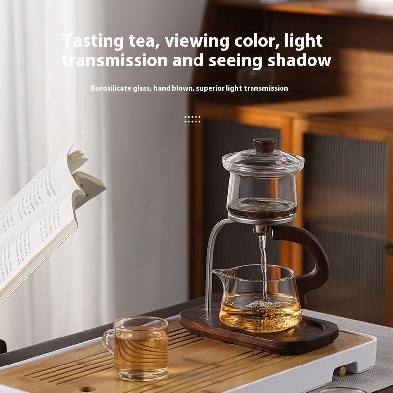 Lazy Tea Making Pot Glass Teapot Automatic Tea Set
