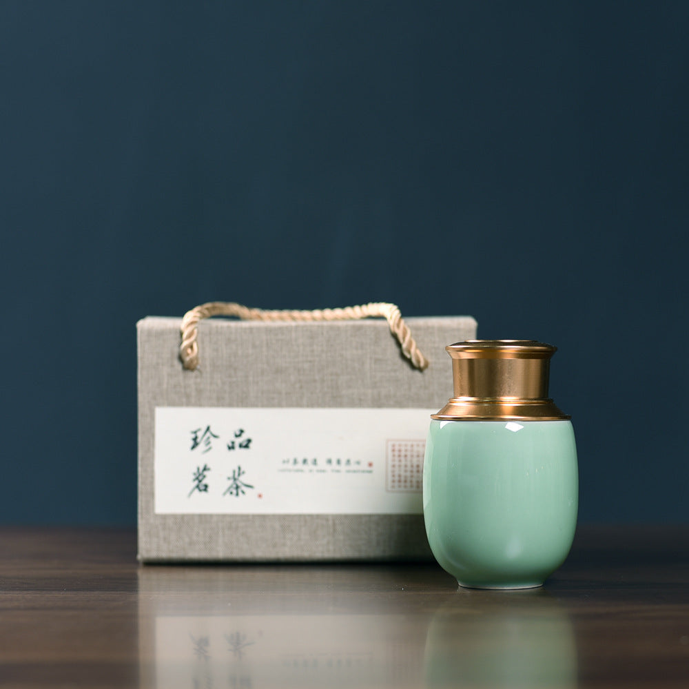 Ceramic Tea Pot Empty Can Black Tea Green