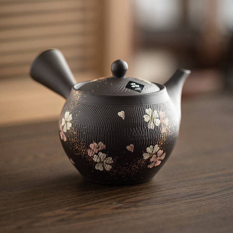 Spherical Filter Side Handle Tea Pot