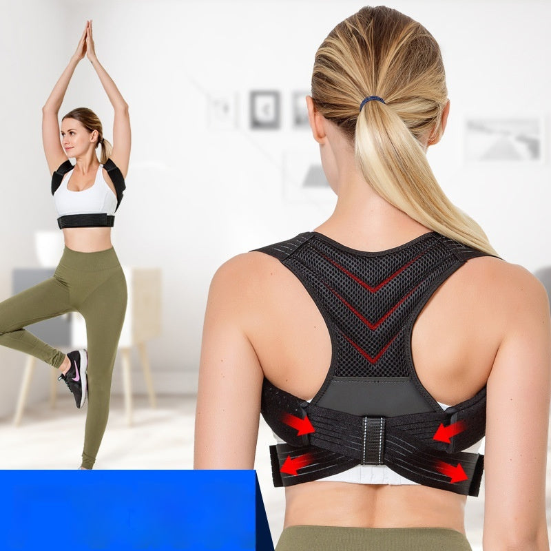 Anti-Humpback Correction Belt Back Sitting Posture Correction Open Shoulder High Chest Collarbone