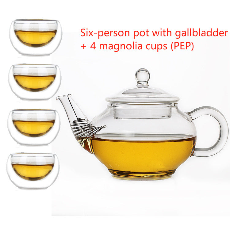 Six People With Gall Pot With Cup Heat-resistant Glass Pot Scented Tea Teapot