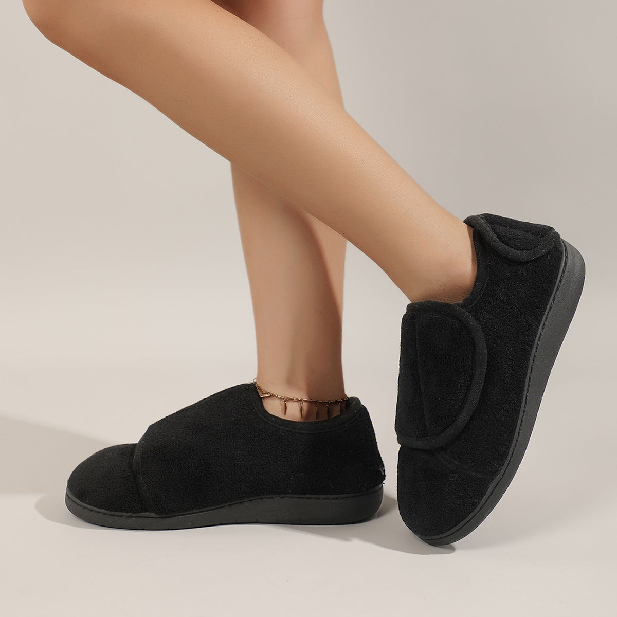 Widened Adjustable High-leg Parents Rehabilitation Cotton Shoes