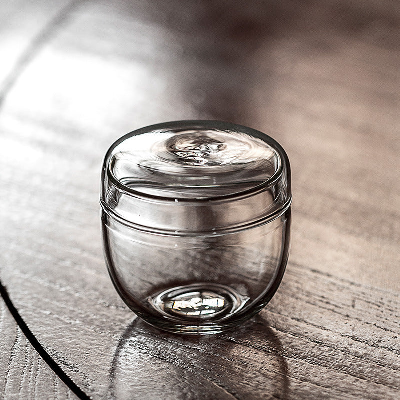 Chinese Mini Borosilicate Glass Tea Storage Pot