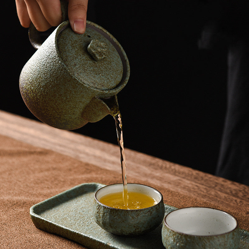 Household Ceramic Frosted Teapot Tea Pot Mini Set